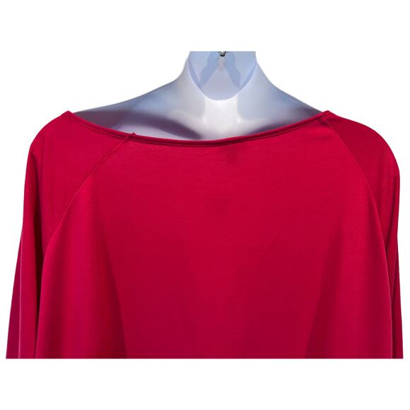 Torrid Top Wmns Plus Size 4 Dark Pink Off Shoulder Sweatshirt Floral Cutouts NEW - Picture 7 of 13